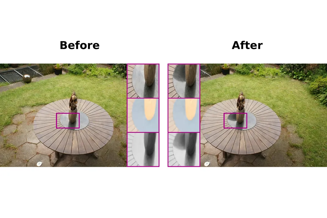 Shadow addition in a garden